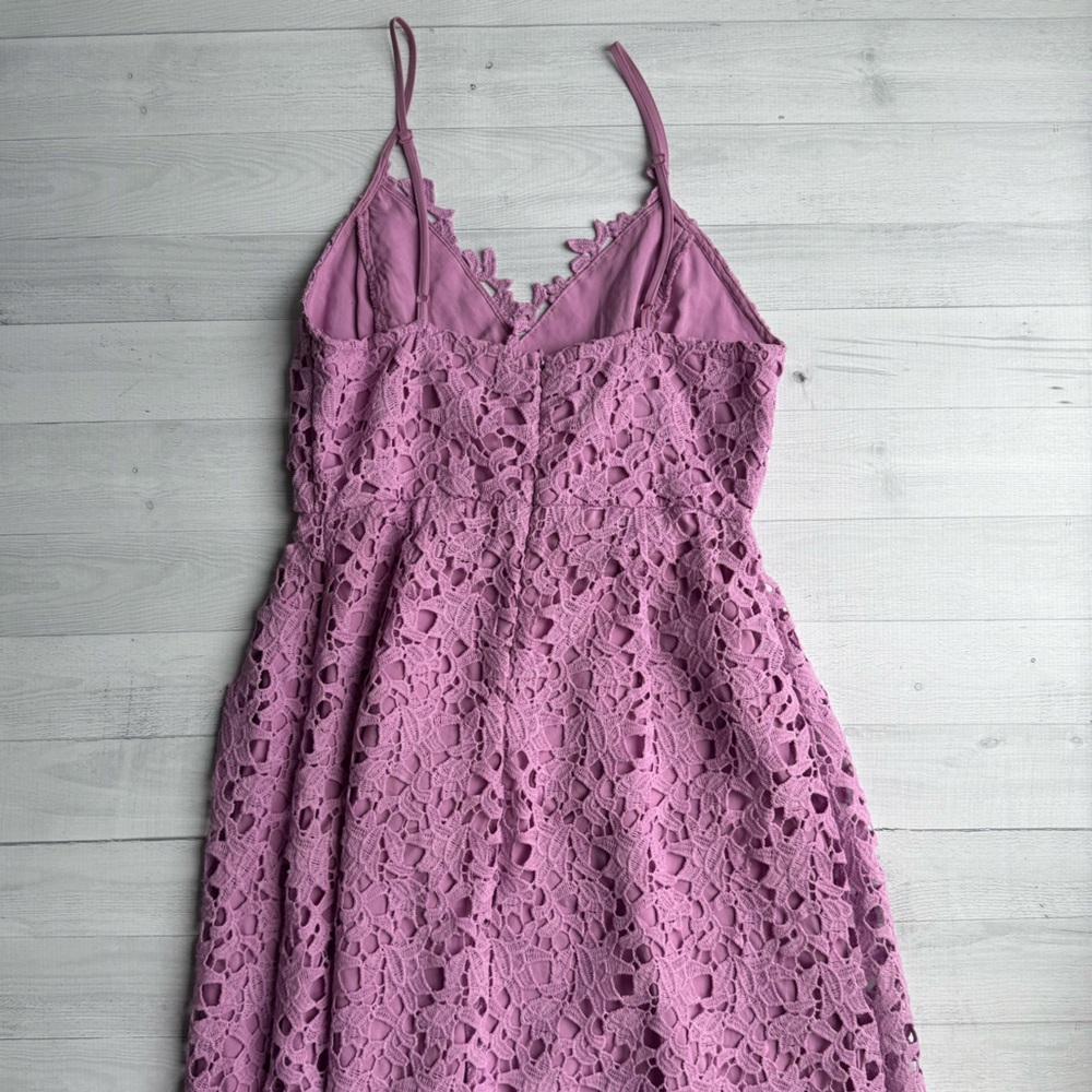 ASTR the Label Light Orchid Lace A-Line Midi Dress Size L - Picture 8 of 9